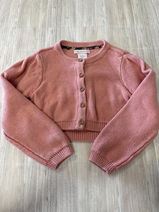 3T Salmon Knit Button Cardigan