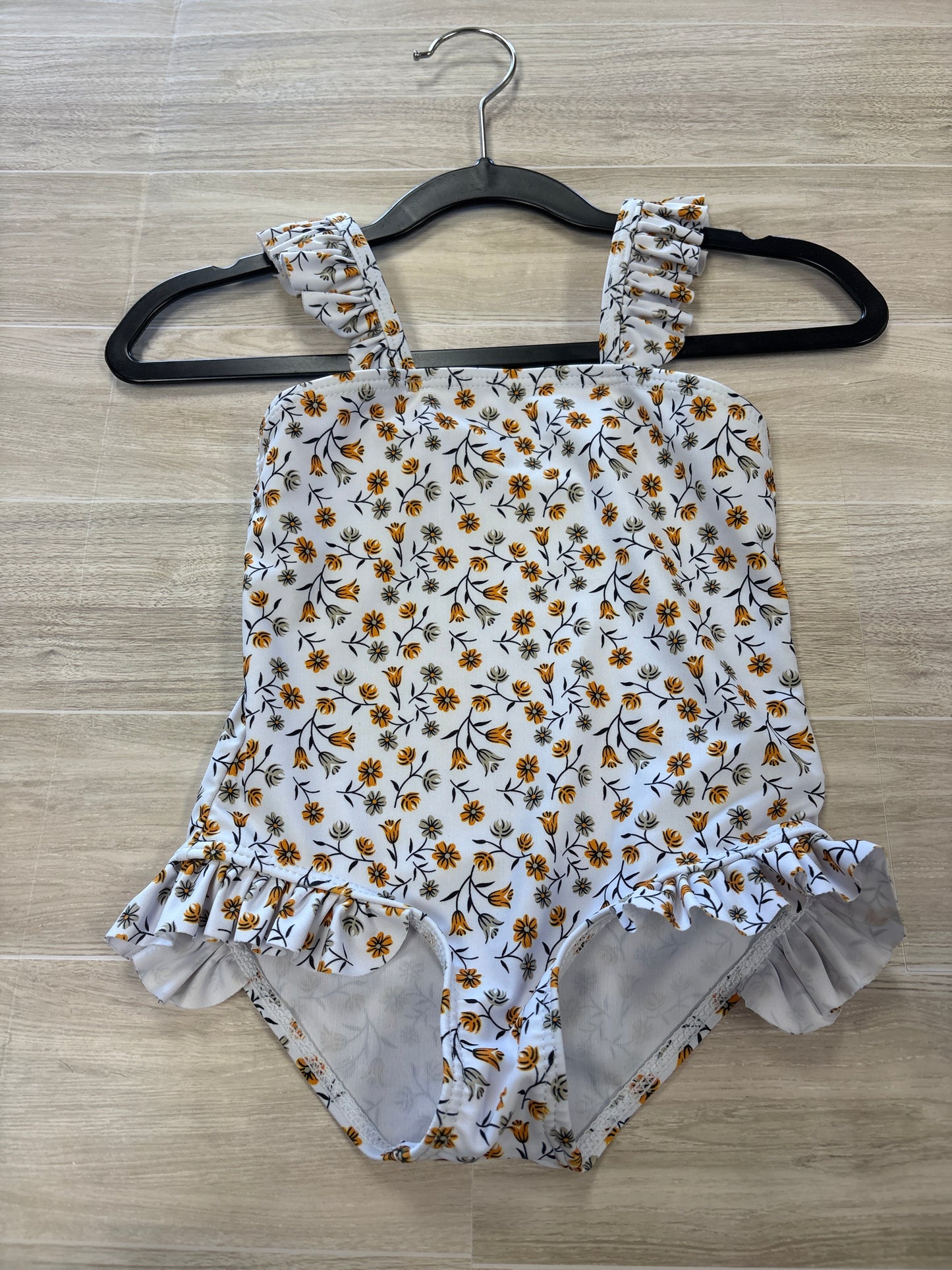 18-24m White Floral Swim Suit