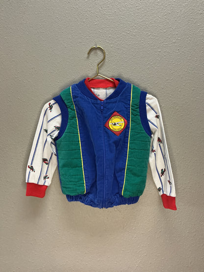 VINTAGE 4T Vintage Airplane Vest + Longsleeve Set