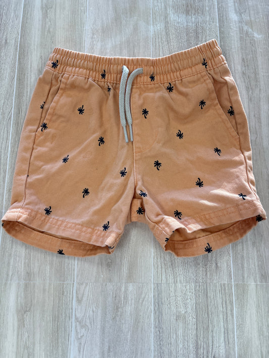 18-24m Orange Palm Drawstring Shorts - Blemish