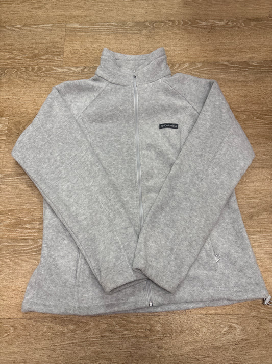 Womens Large Light Grey Columbia Zip Up Jacket
