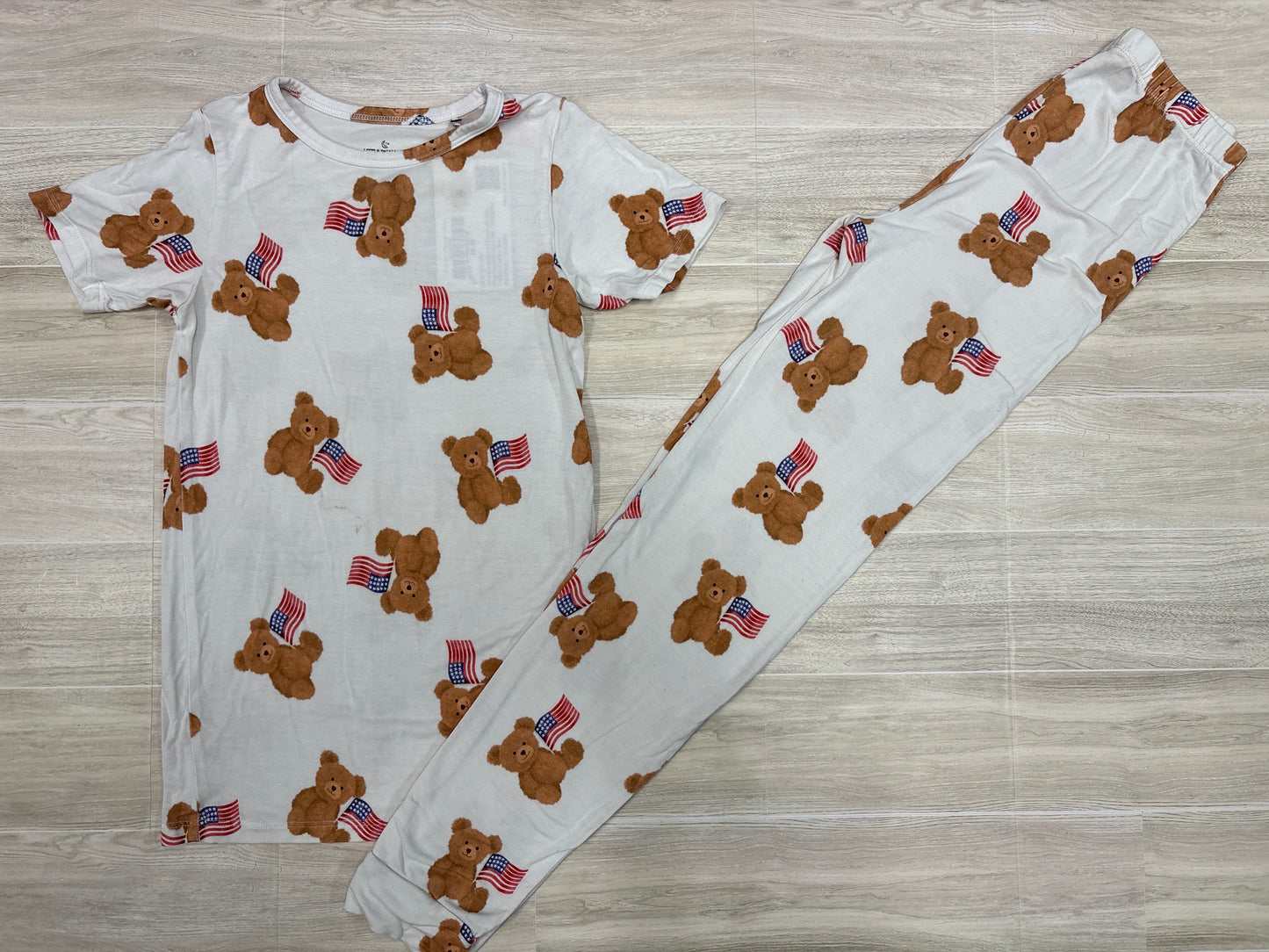 8 American Flag Bear 2 Piece Lounge Set