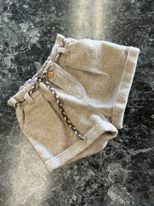 12-18m Zara Wool Shorts + Braided Belt