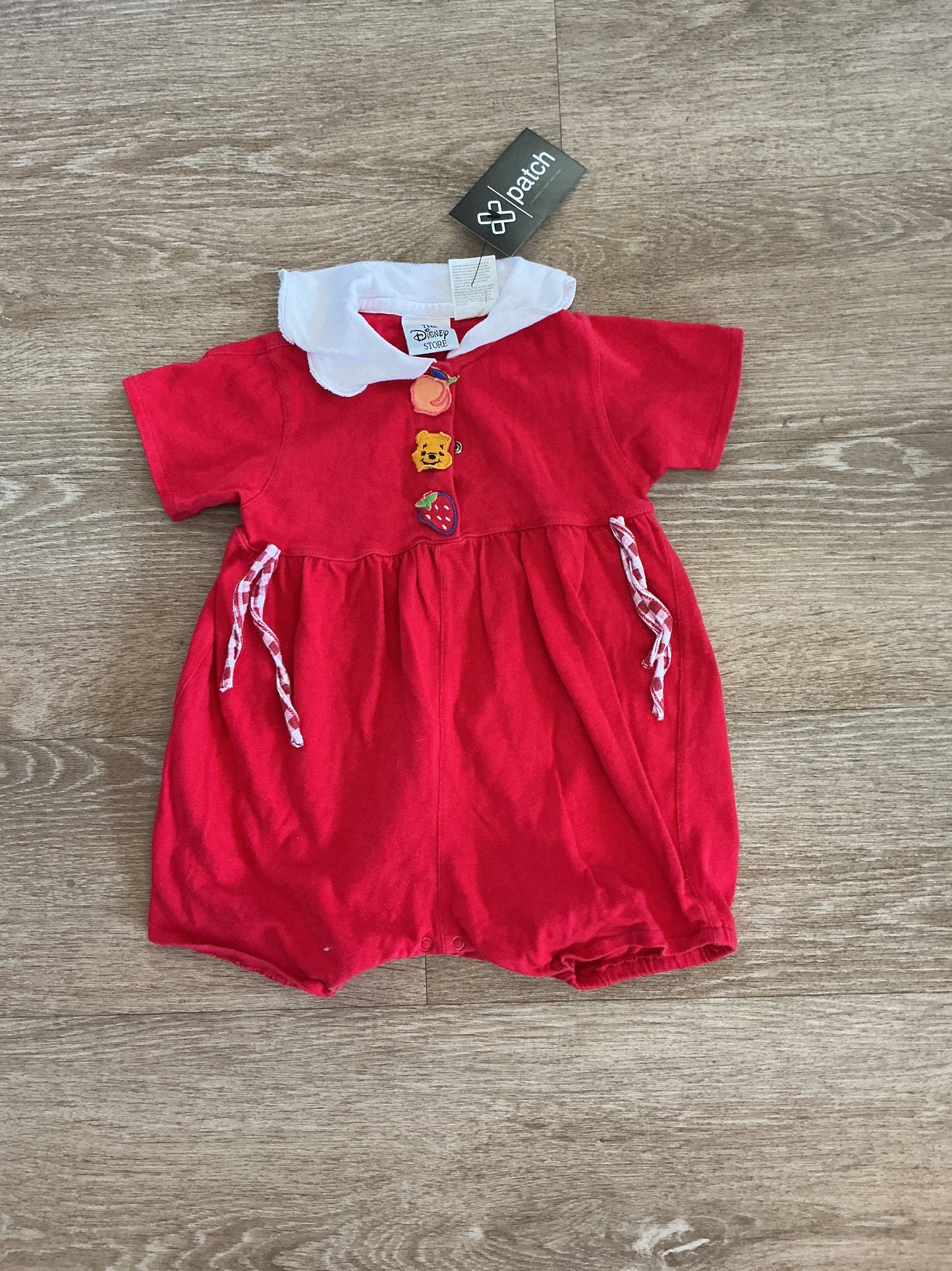 Vintage 18m Disney WTP Red Romper