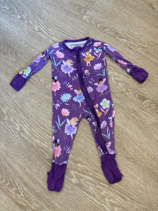 3-6m Little Sleepies Purple Fairy Pajama