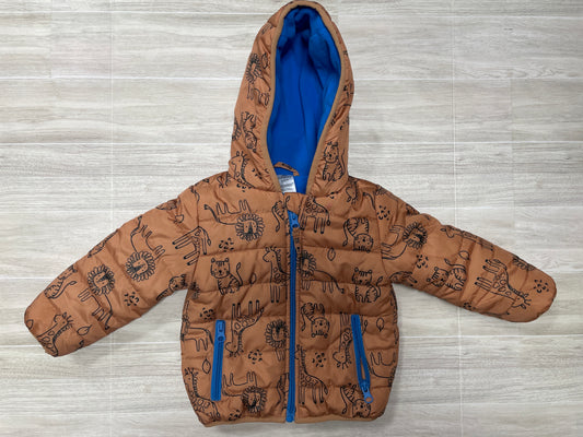 18m Rust Safari Animal Puffer Jacket