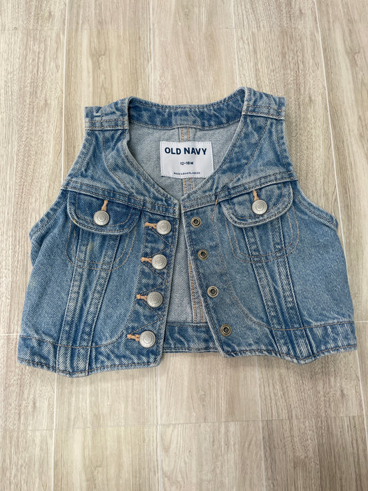 12-18m Light Wash Denim Vest