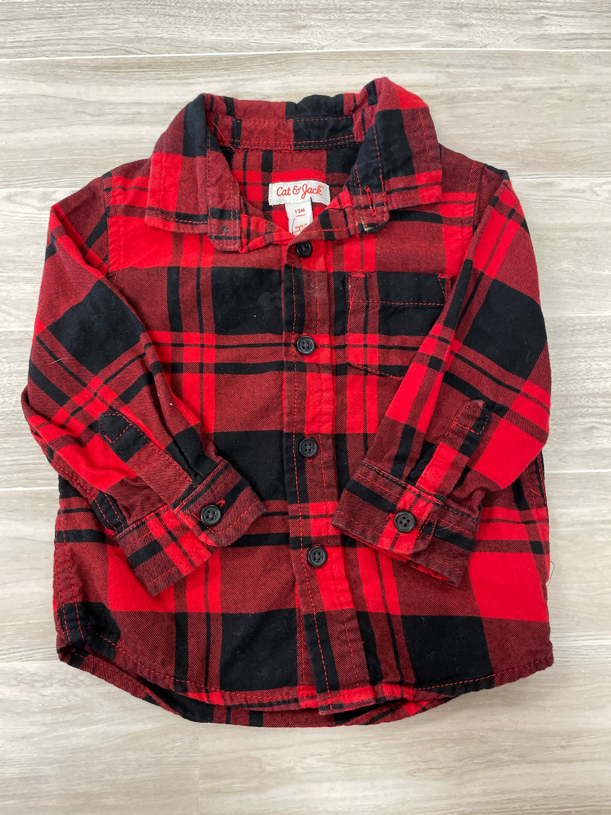 12m Red Checkered Flannel