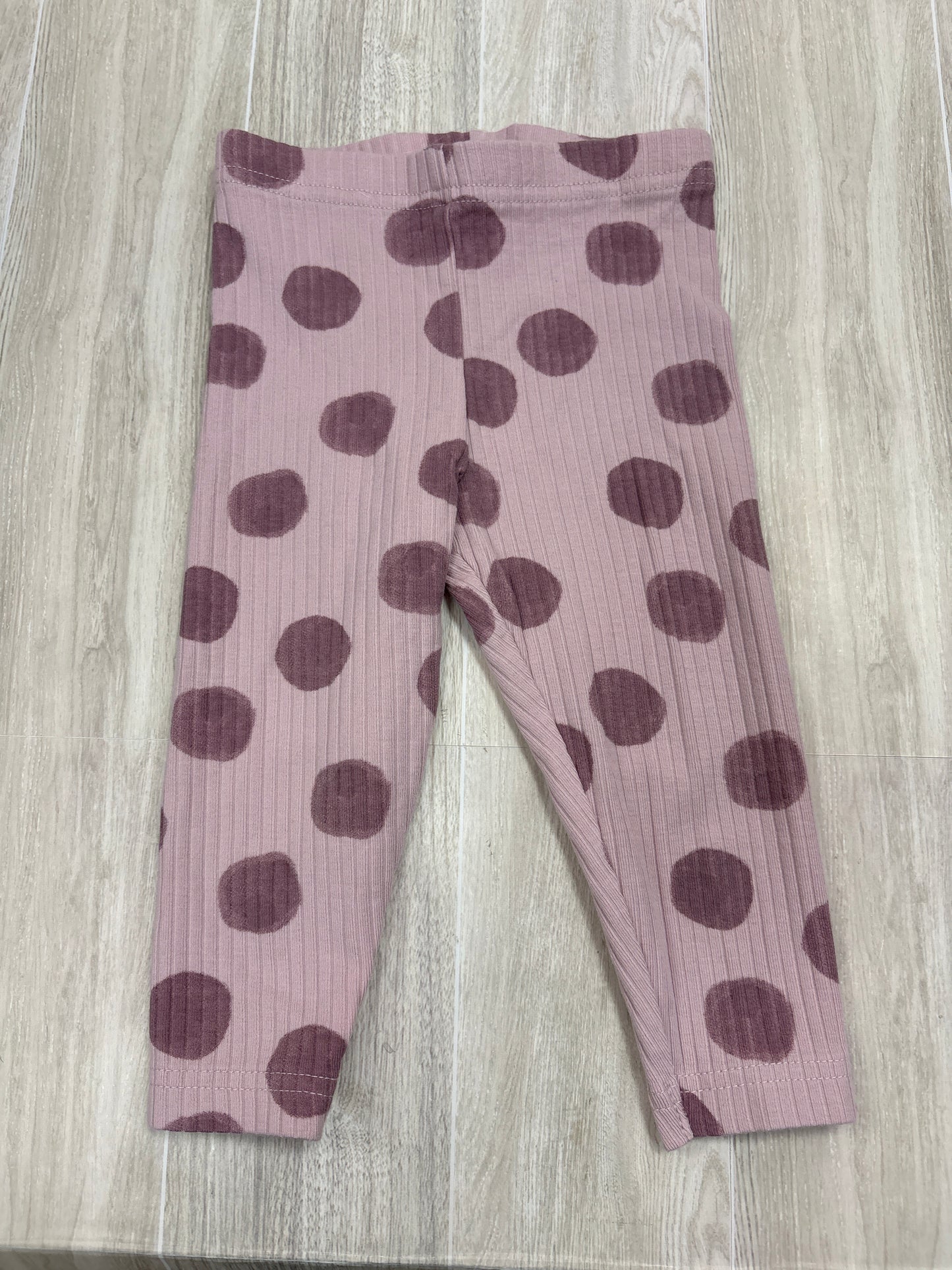 12m Pink Dotted Ribbed Legging