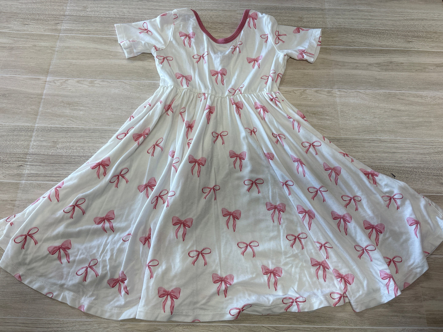 3T Kyte Pink Bows Twirl Dress