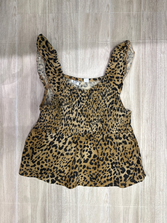 8 Leopard Print Cinched Top
