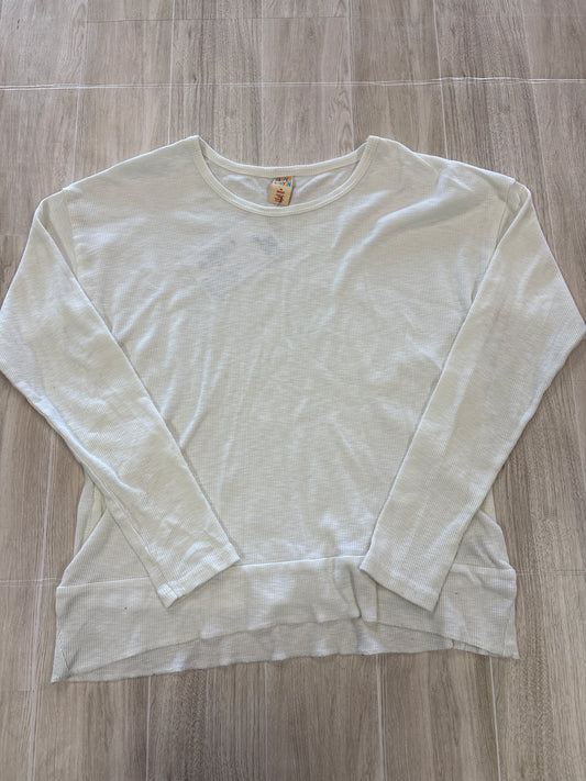 8/10 White Ribbed Harper Canyon Long Sleeve