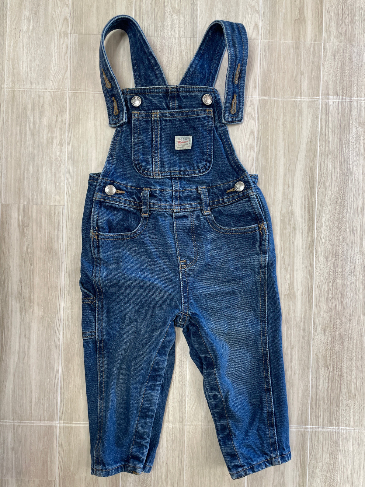 18/24m Old Navy Workwear Medium Wash Overalls