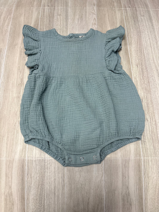 18-24m Aqua Gauze Bubble Romper