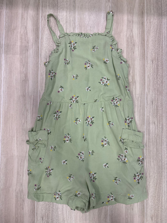 3T Light Green Flower Tank Romper