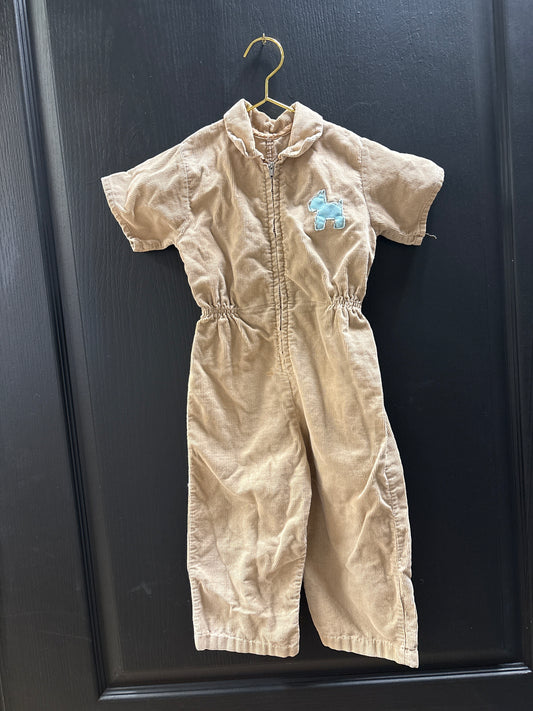 2T Vintage Beige Corduroy Jumper - Blemish