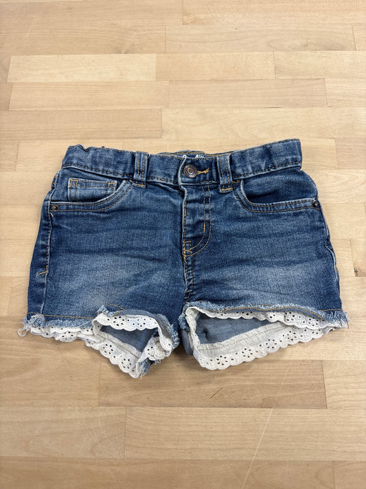 5T Darkwash Eyelet Detail Shorts
