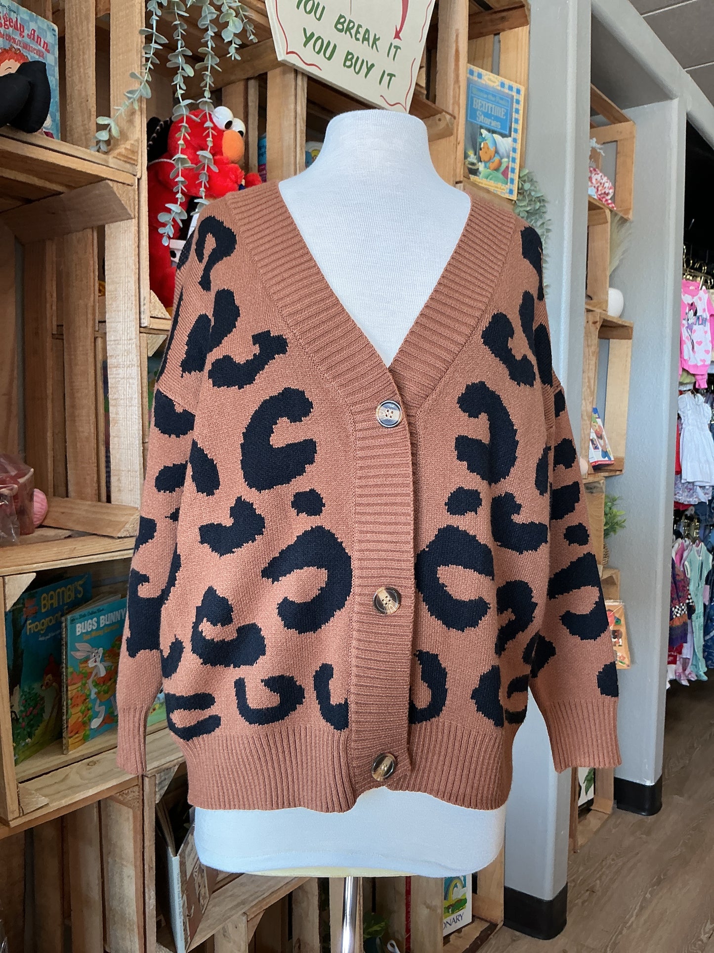 NWT Womens Small Sadie x Sage Cheetah Cardigan