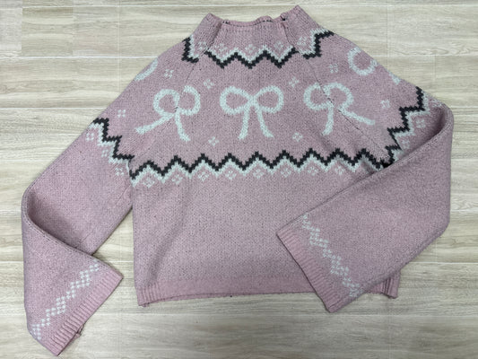8/10 Pink Bow Sweater