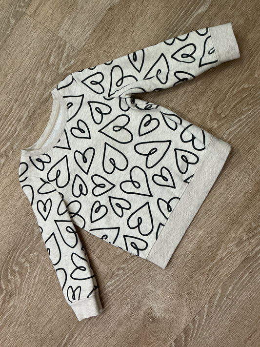 3T Doodle Heart Crewneck