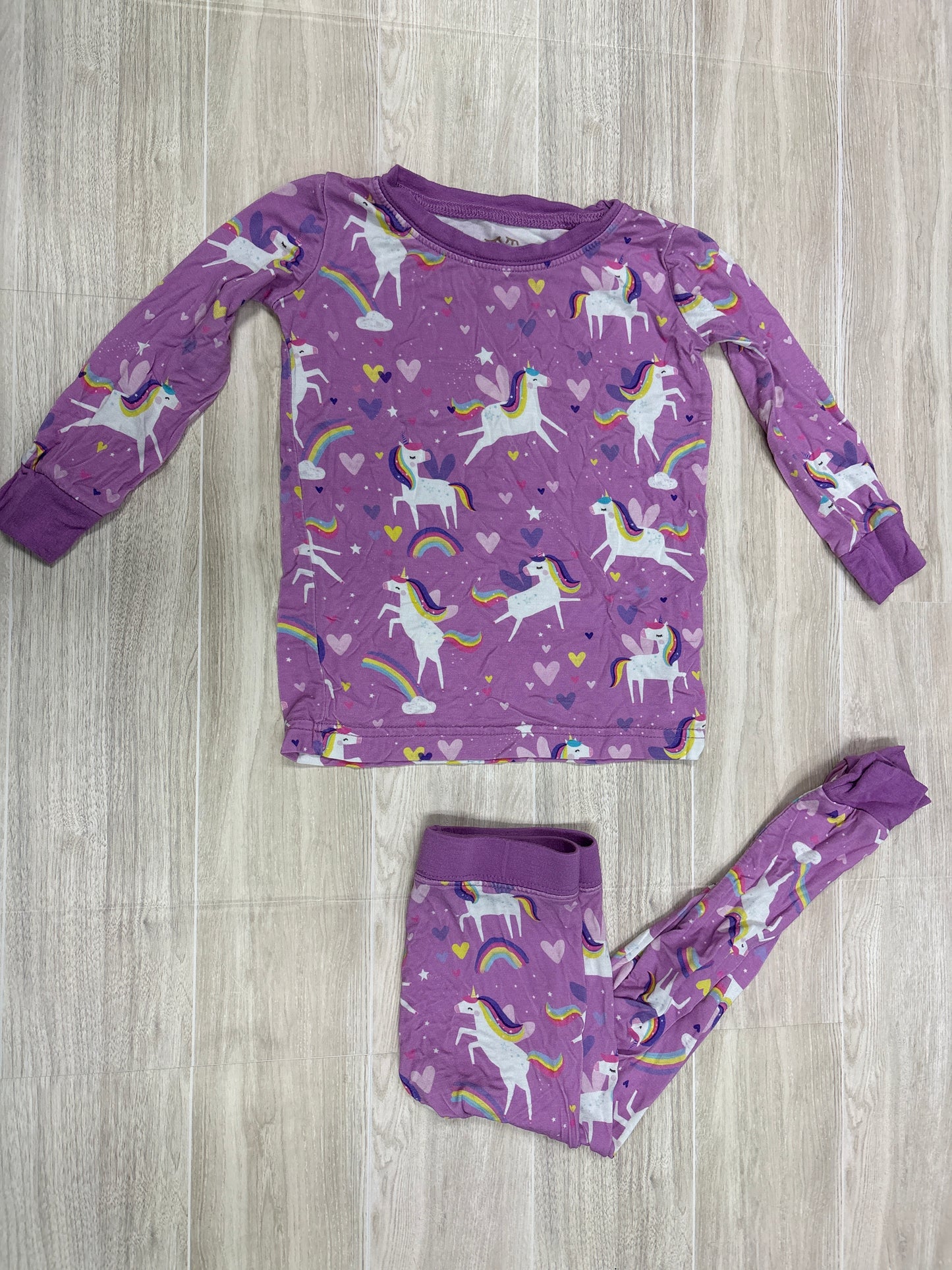 12-18m Little Sleepies Purple Unicorn 2 Piece Lounge Set