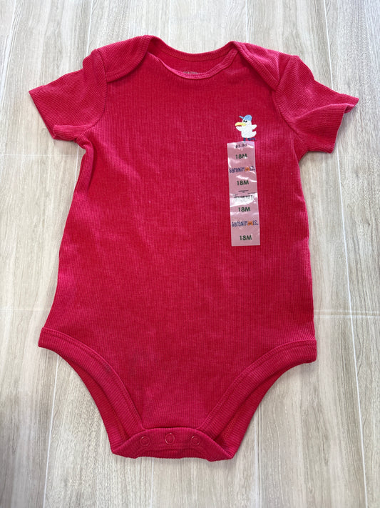 NWT 18m Embroidered Duck Red Onesie