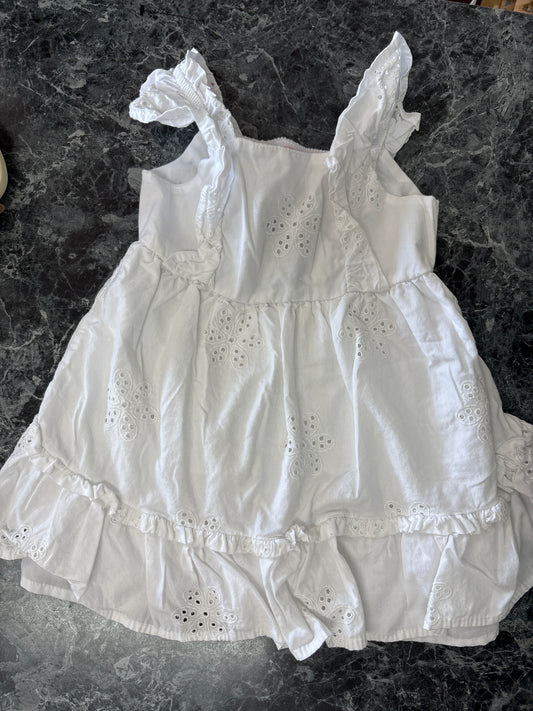 18m White Ruffle Eyelet Dress