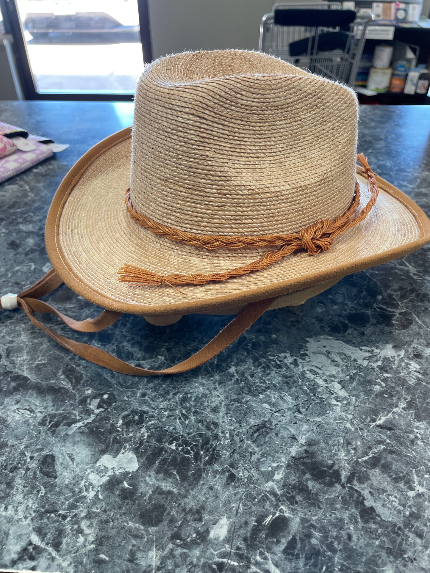 Straw Western Hat with Braided Band