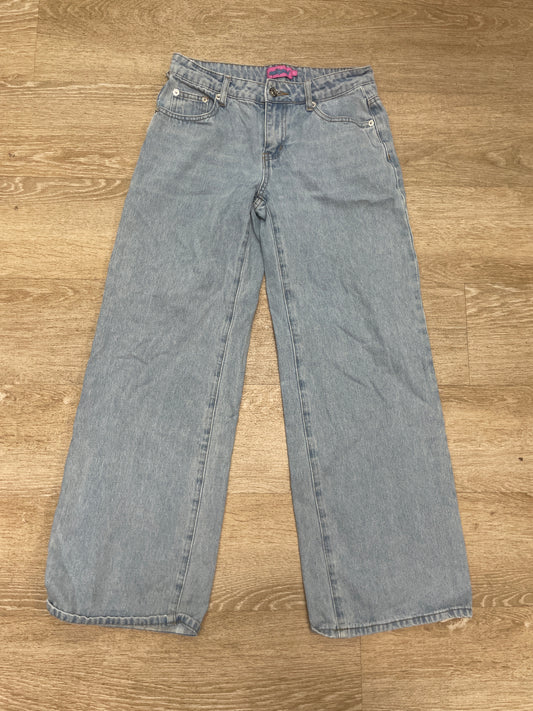 Womens Small Edikted Light Wash Wide Leg Denim