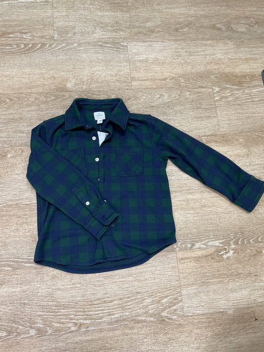 6/7 Crewcuts Blue/Green Flannel Shacket