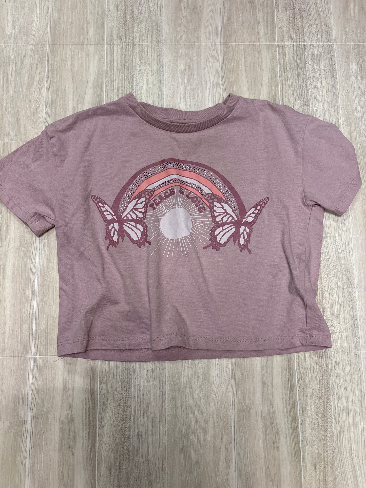 8/10 Mauve Peace Love Boxy Tee