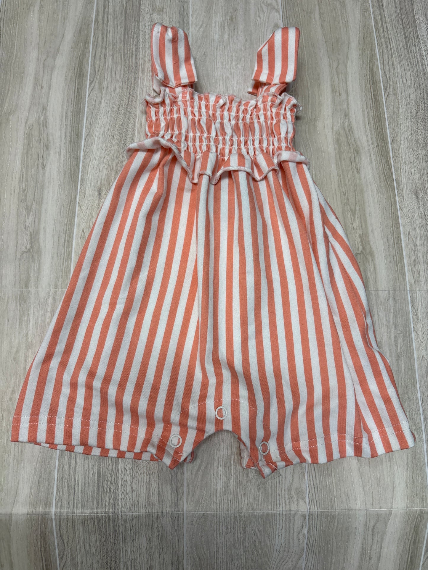 3m Peach/White Striped Tank Romper