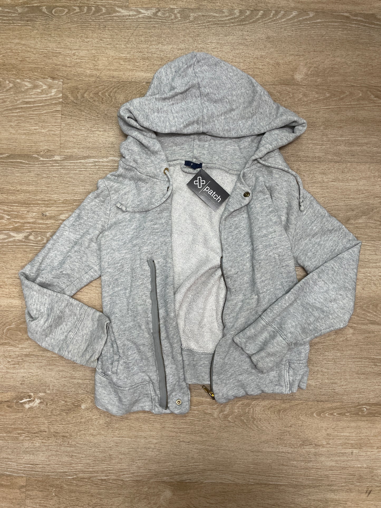 Womens Medium Grey Gap Zip Up Hoodie