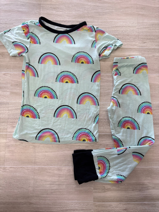 3T Birdie Bean Mint Rainbow 2 Piece Lounge Set