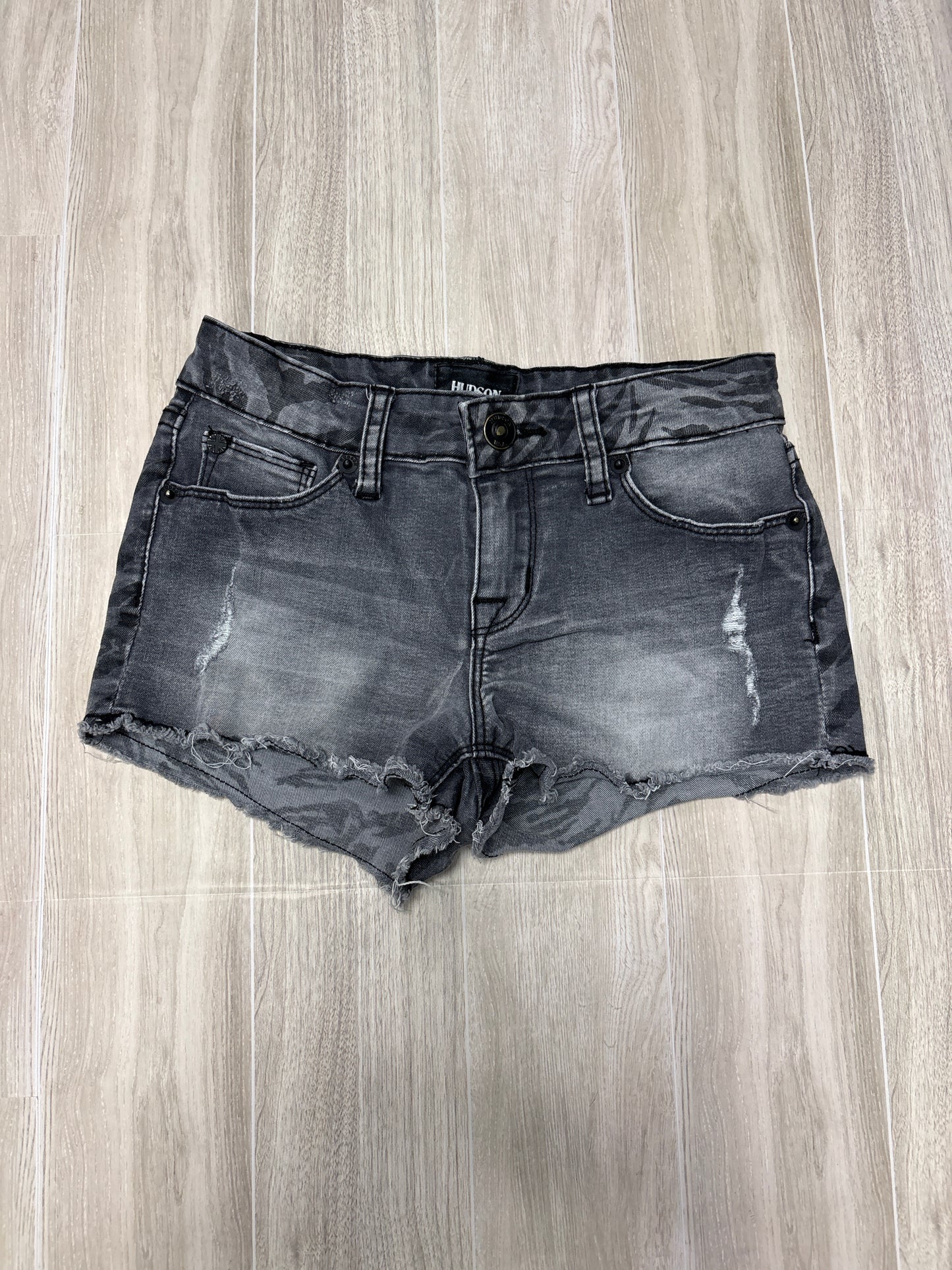 10 Hudson Grey Washed Denim Shorts