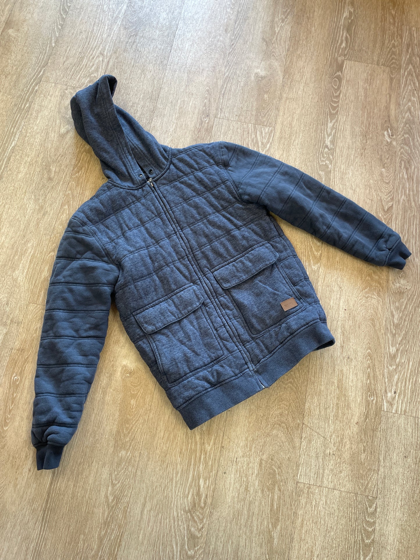 Mens Rip Curl Ash Blue Sherpa Lined Zip Up With Hood