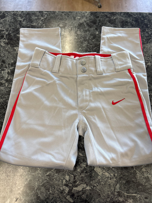 Youth XS - Grey/Red Nike Baseball Pant