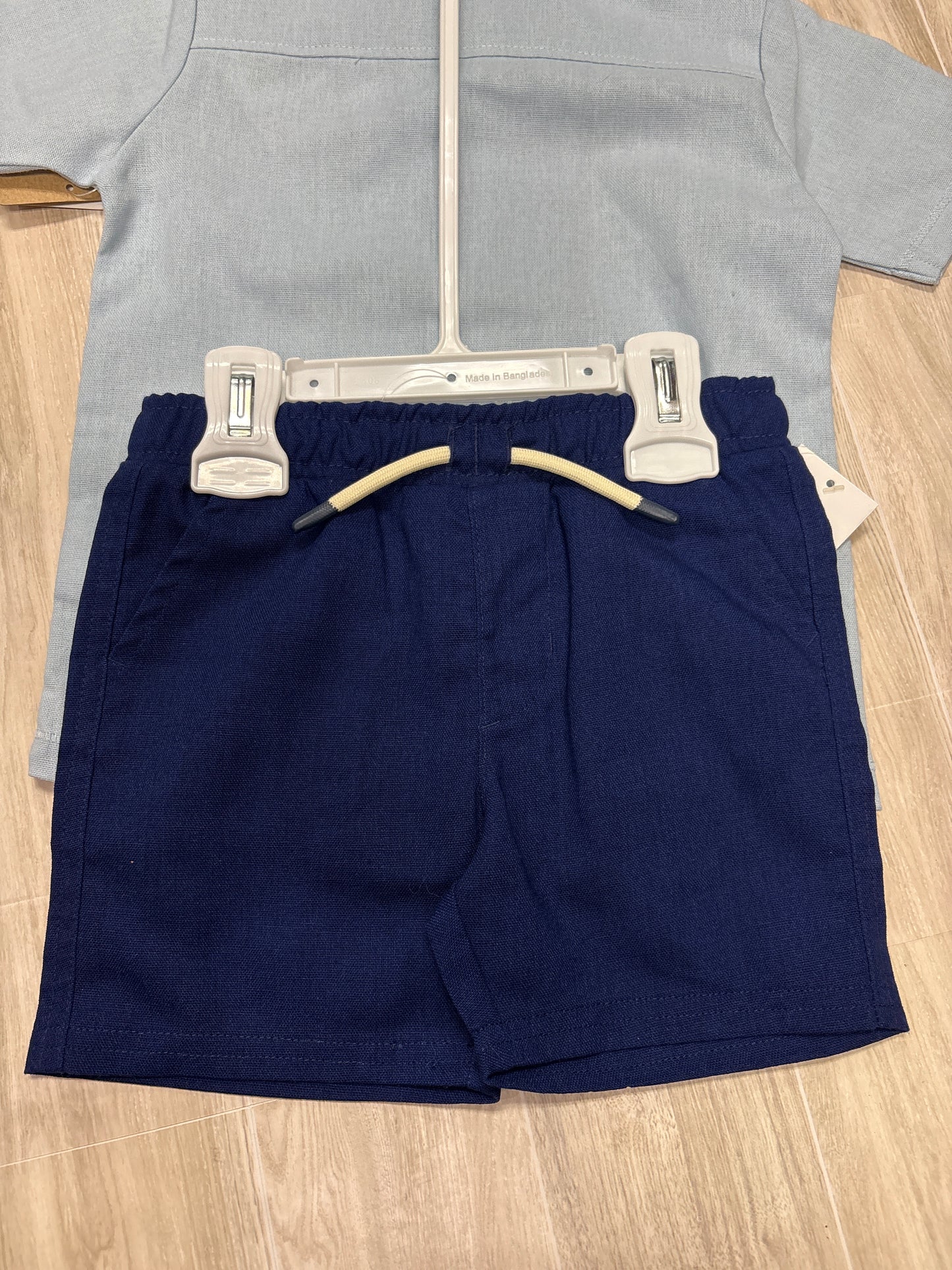 NWT 2T Eddie Bauer 2 Piece Linen Button Shirt + Shorts Set