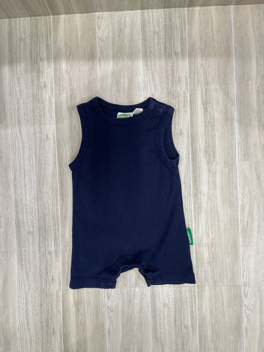3-6m Oragnic Navy Tank Romper