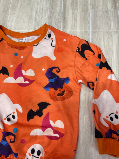 6/7 Orange Halloween Printed Crewneck - Blemish
