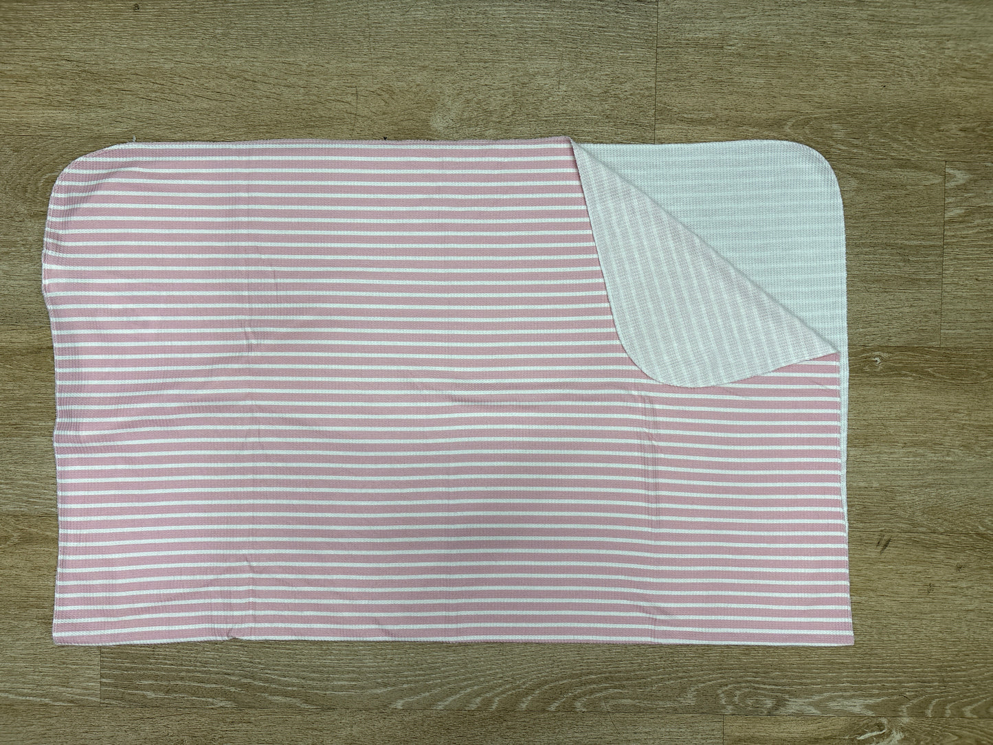 Pink/White Striped Swaddle Blanket