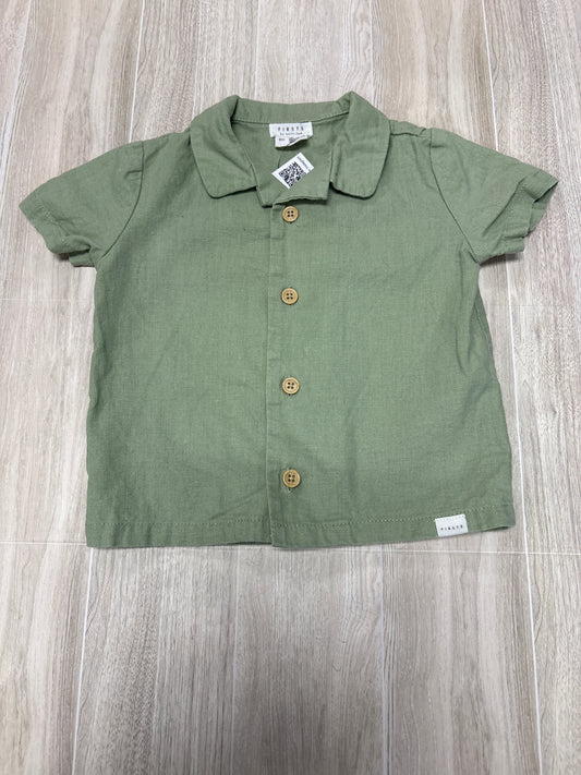 9m Olive Linen Button Up