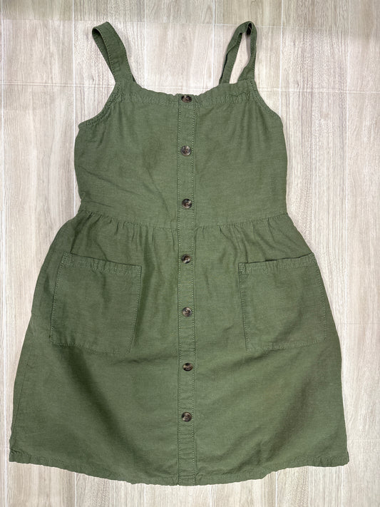 6/7 Green Tank Button Dress