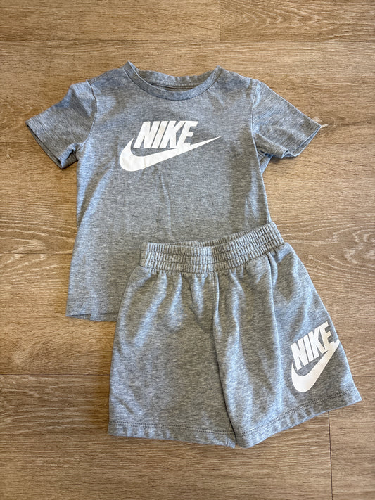 4T Nike Grey 2 Piece Shirt + Shorts Set