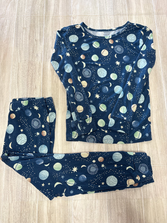 5T Quince Navy Planet Pajama 2 Piece Set