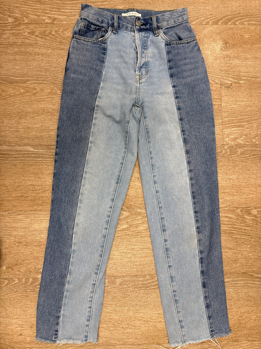 Womens 23 Pacsun High Rise Straight Two Tone Denim Pants