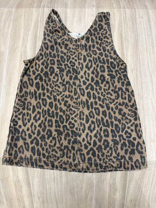 4T Leopard Denim Tank Dress