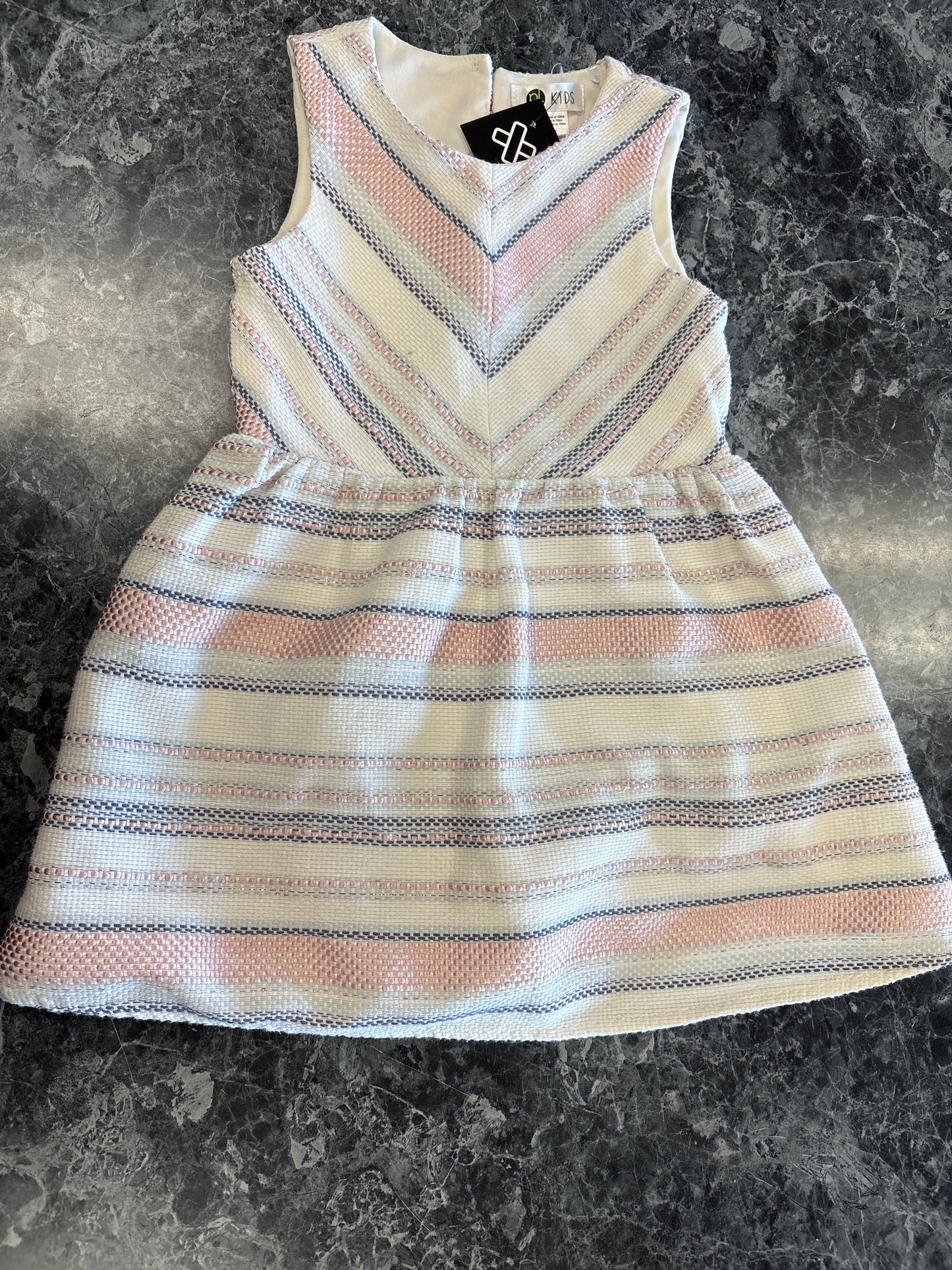 4T PL Kids Chevron Pastel Tank Dress