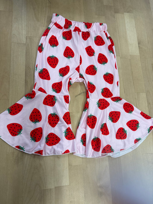 12-18m Pink Strawberry Flare Pants