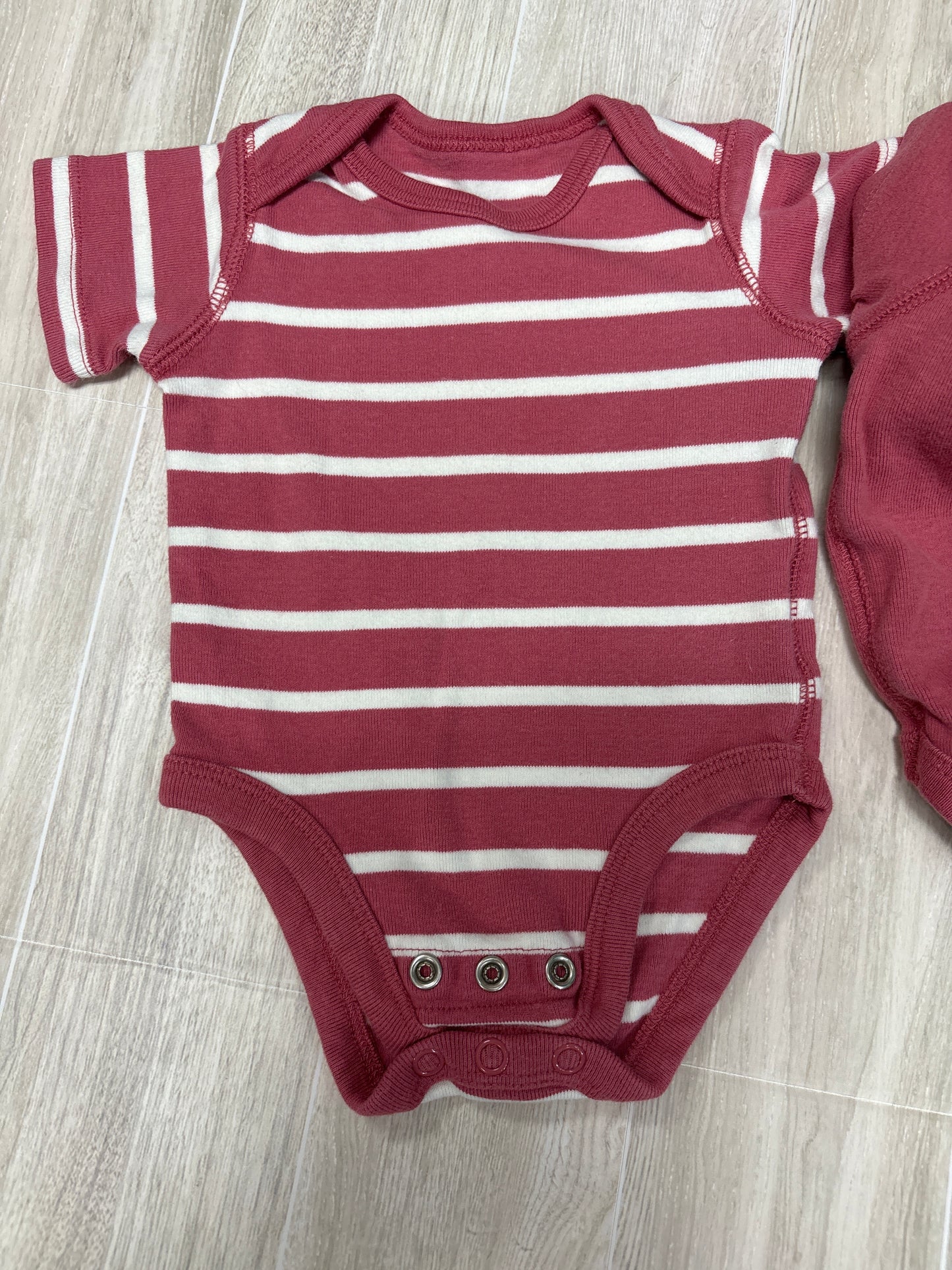 0-3m Quince Mauve Striped Onesie 2 Pack - Short Sleeve